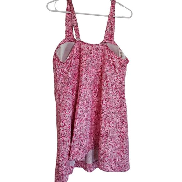 Lands End Swim Tpp Pink 22W - Picture 2 of 3